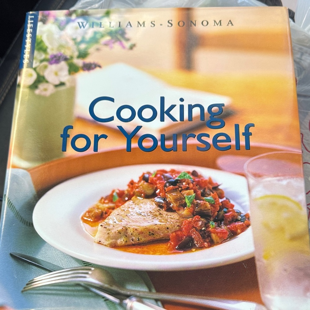 Williams Sonoma Cooking for Yourself Cookbook - Blue and White Cover
